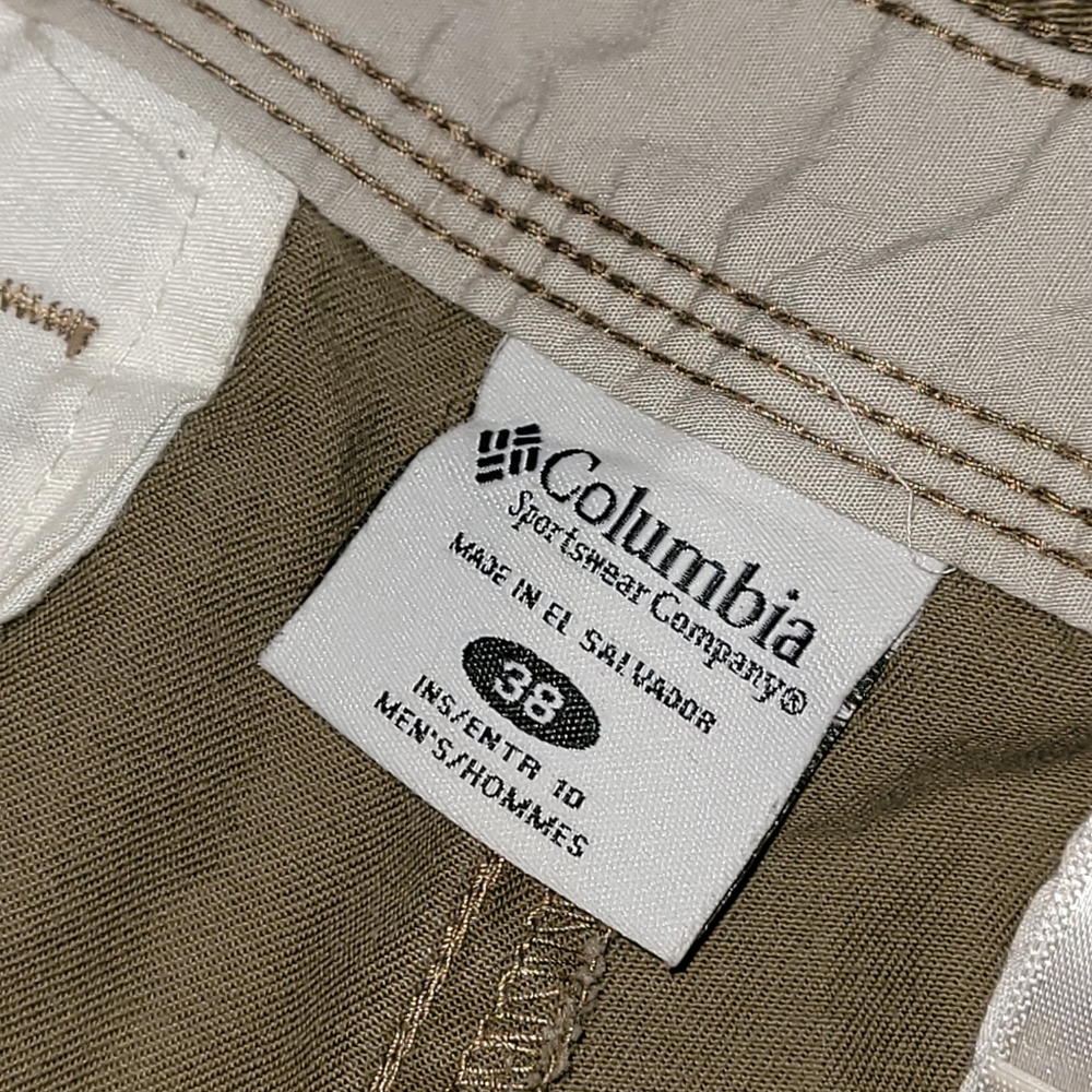 Columbia Army Green Mens Cargo Shorts Size- 38 Waist Length 19 in - Picture 3 of 7